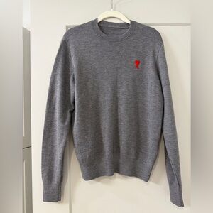 Ami paris merino wool knit sweater